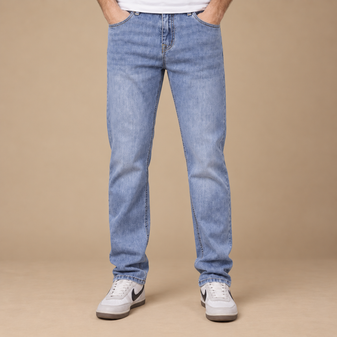 Herrejeans i slim fit med stretch