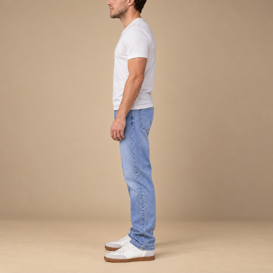 Herrejeans i slim fit med stretch