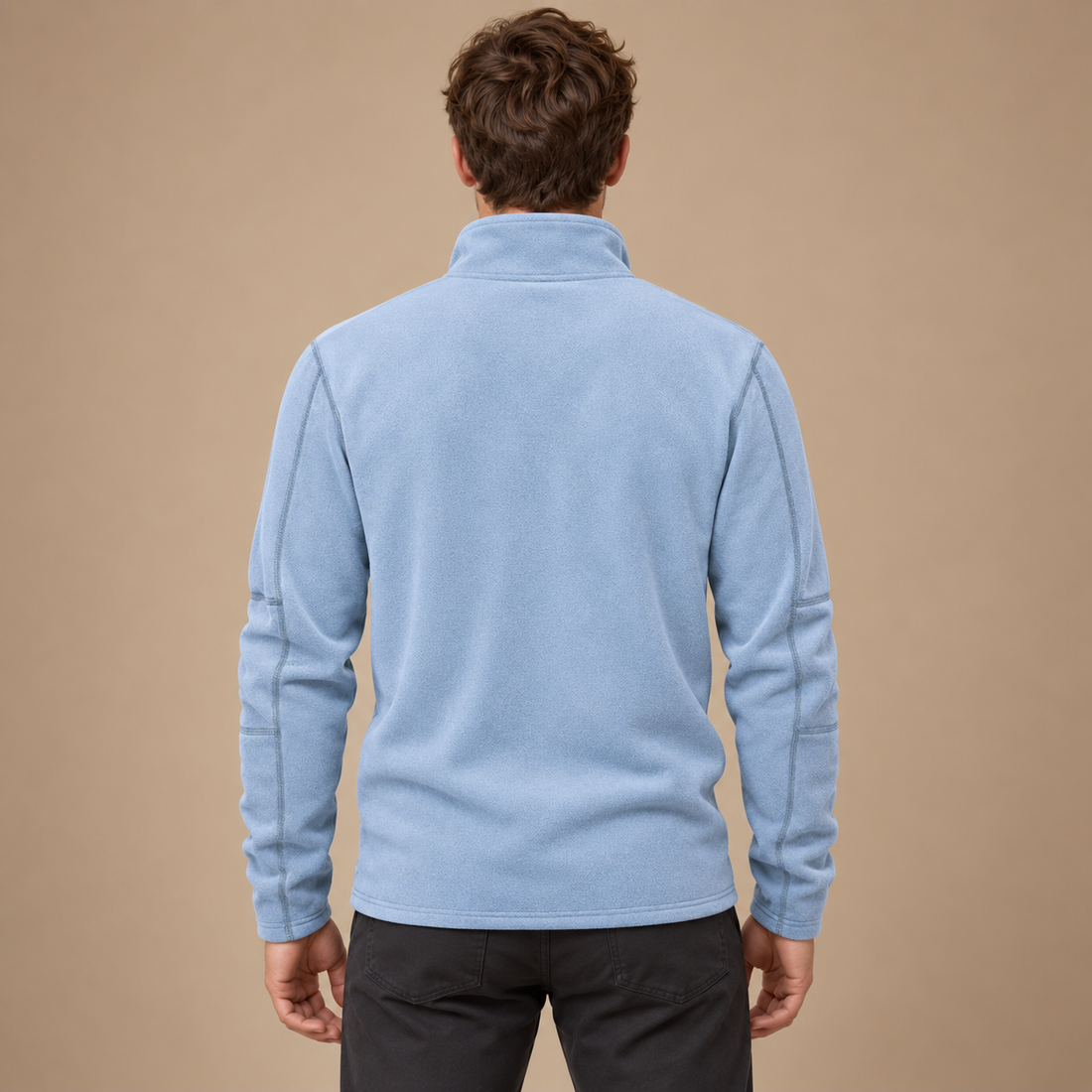 Strikket herresweater med atletisk pasform