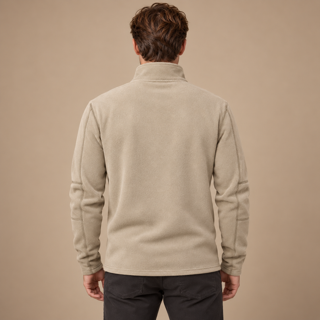 Strikket herresweater med atletisk pasform