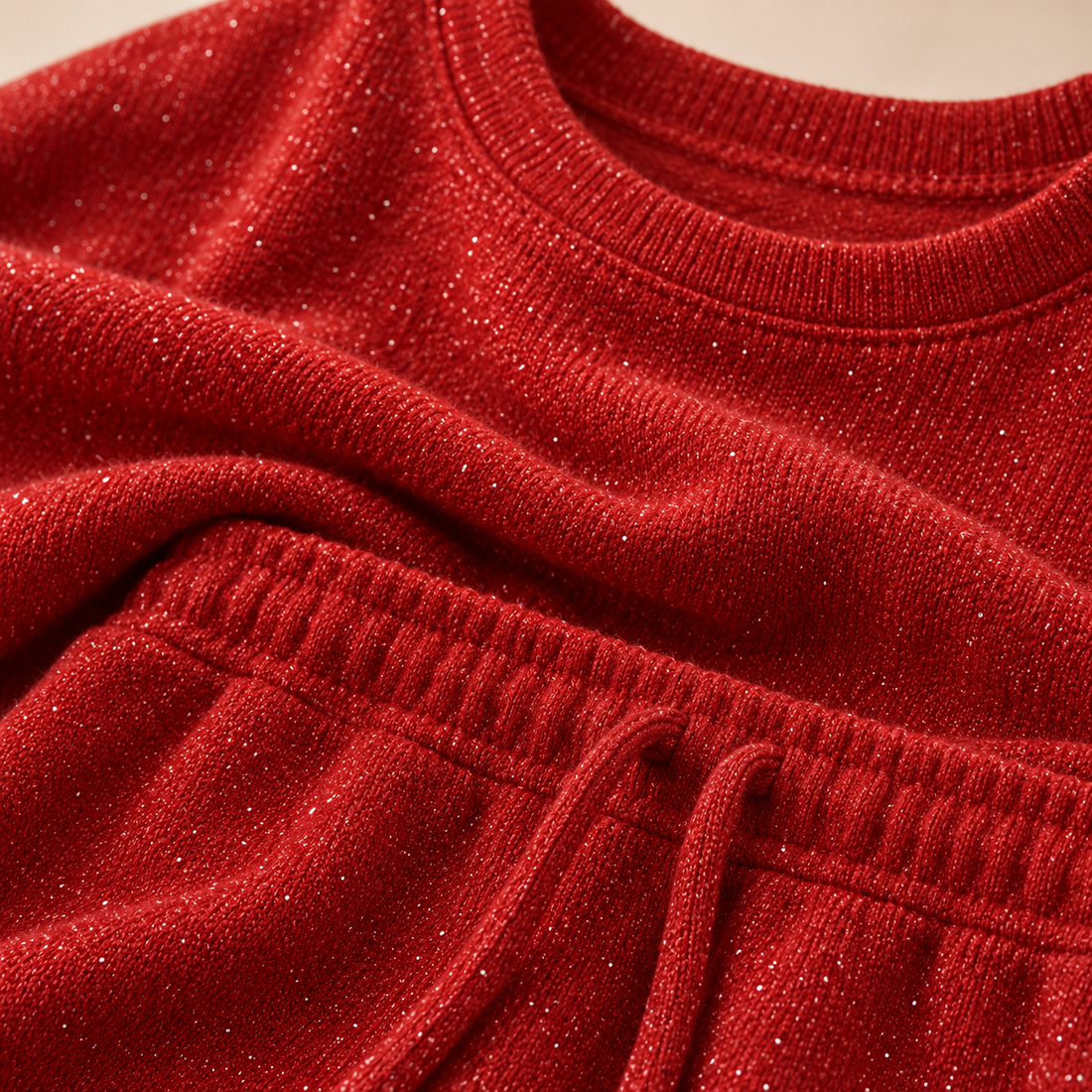 Co-ord sæt til dame med glitter