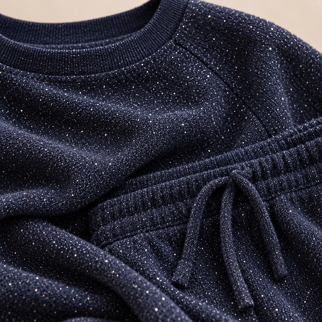 Co-ord sæt til dame med glitter