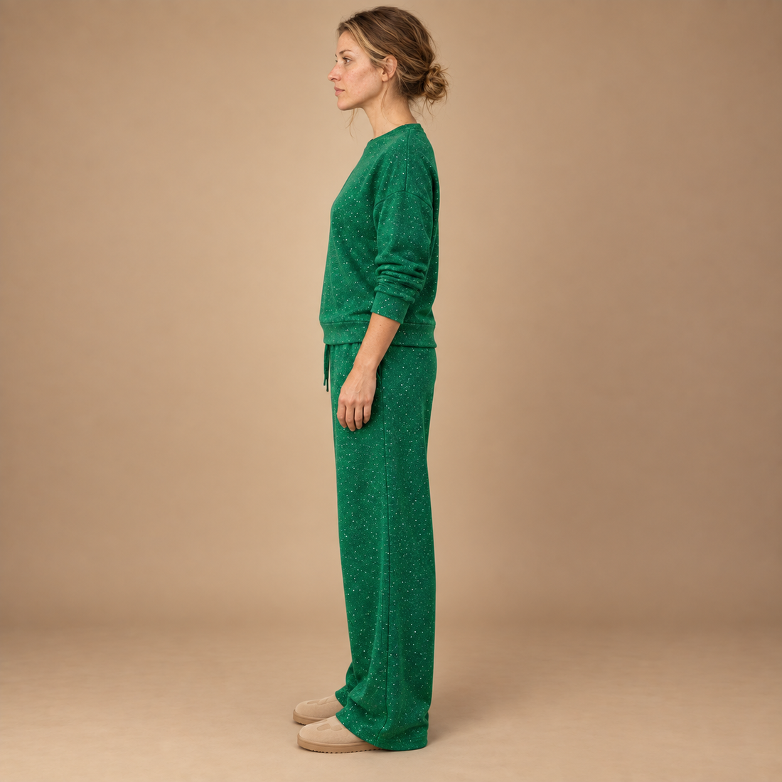 Co-ord sæt til dame med glitter