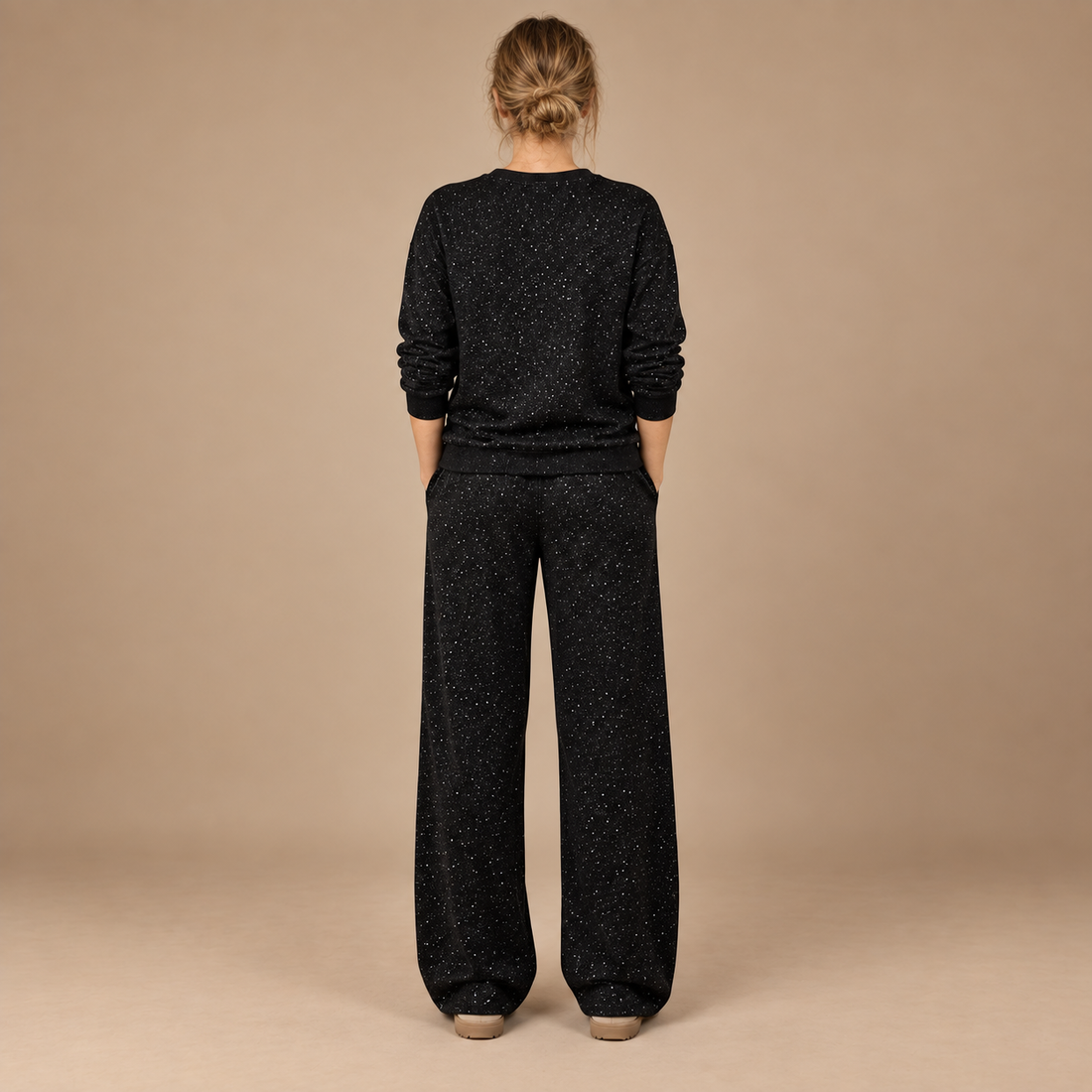 Co-ord sæt til dame med glitter