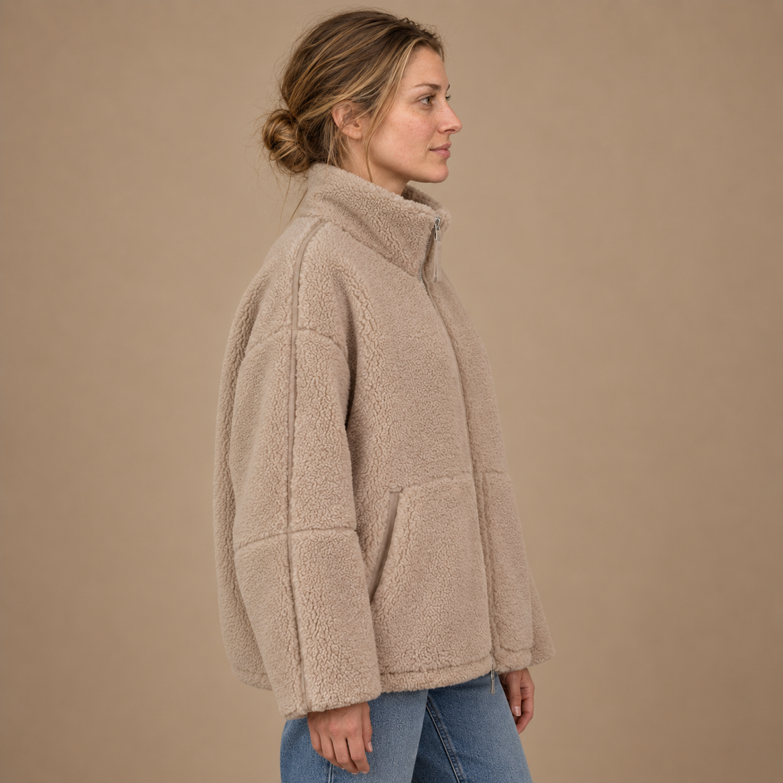 Oversized vinterjakke til dame