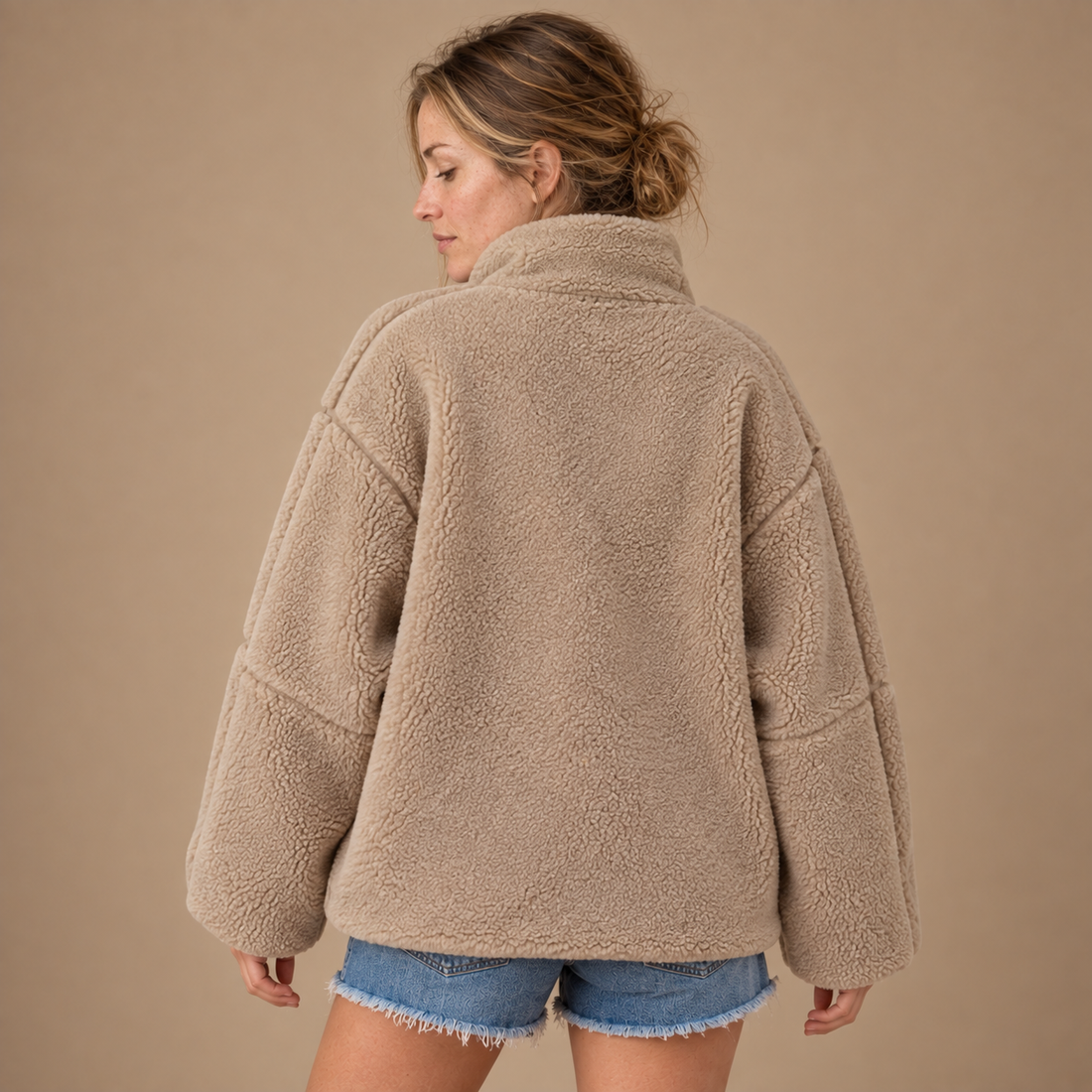 Oversized vinterjakke til dame