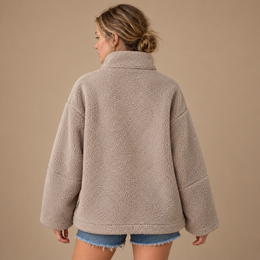 Oversized vinterjakke til dame