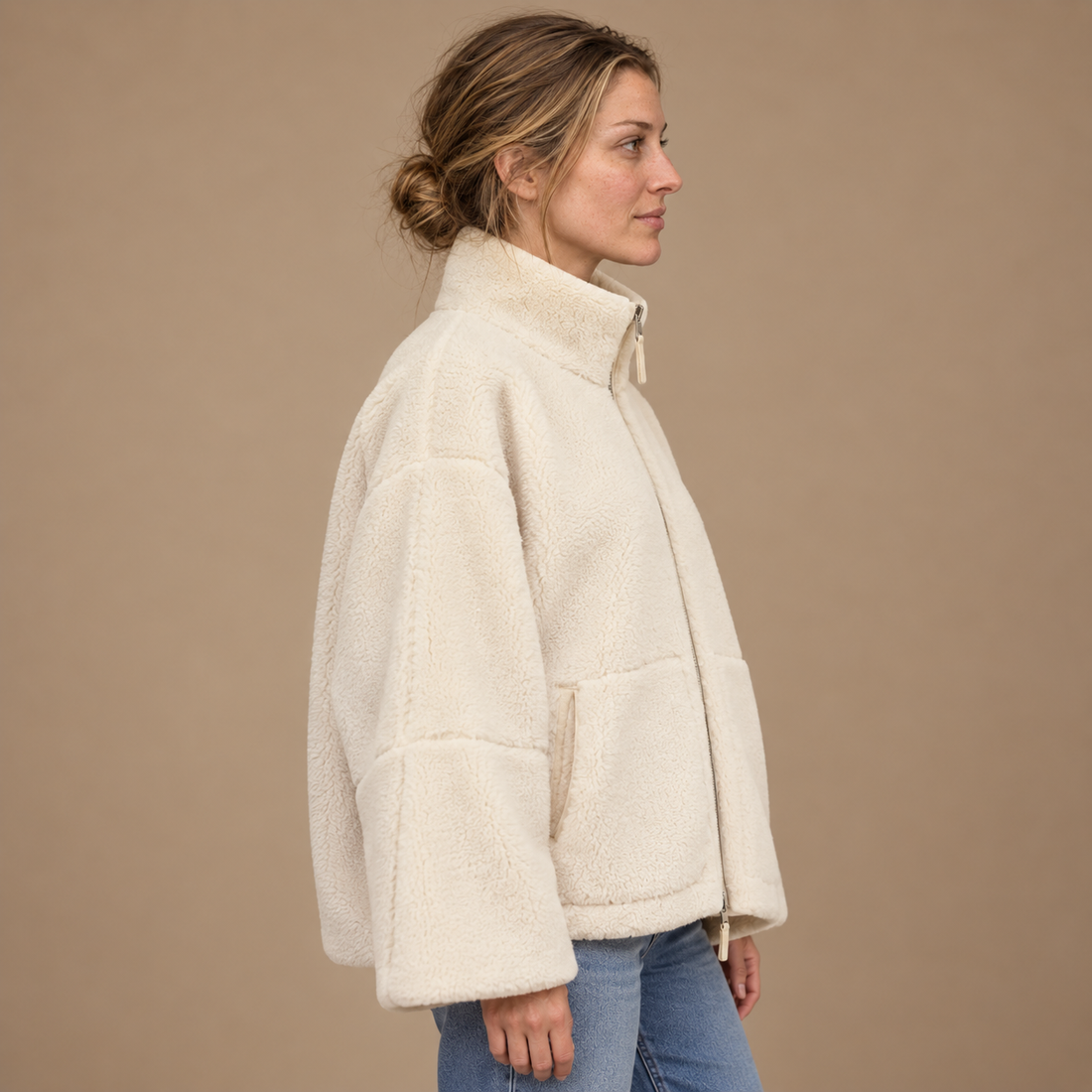 Oversized vinterjakke til dame