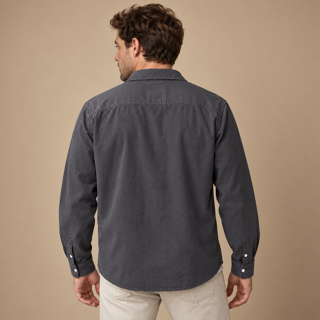 Overshirt til herre med løs pasform