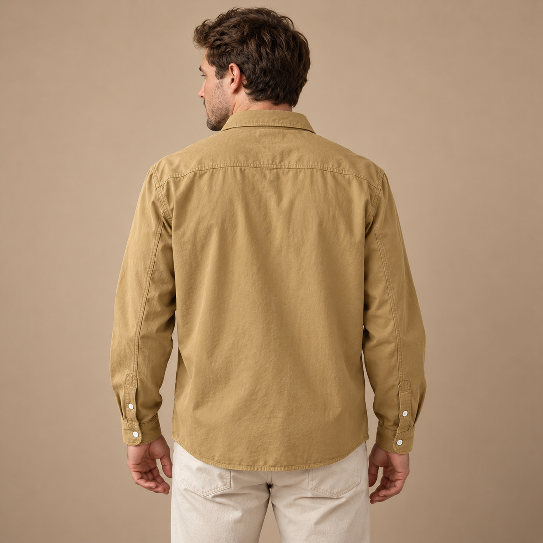 Overshirt til herre med løs pasform