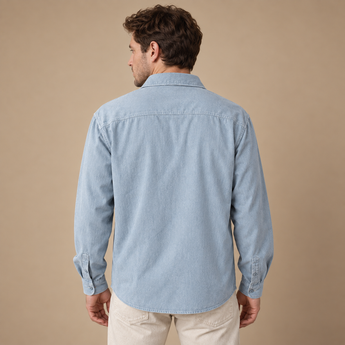 Overshirt til herre med løs pasform