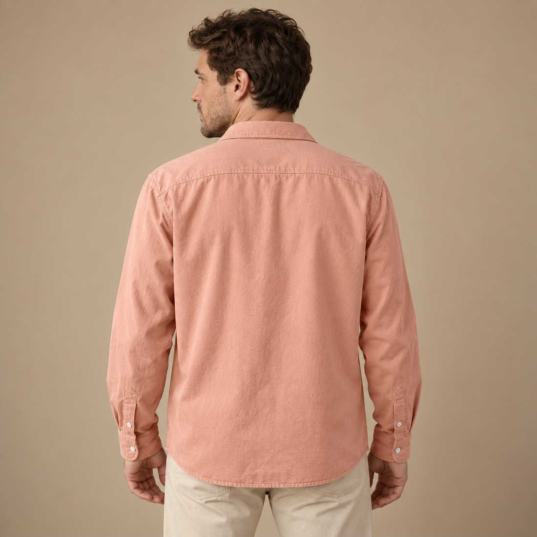 Overshirt til herre med løs pasform