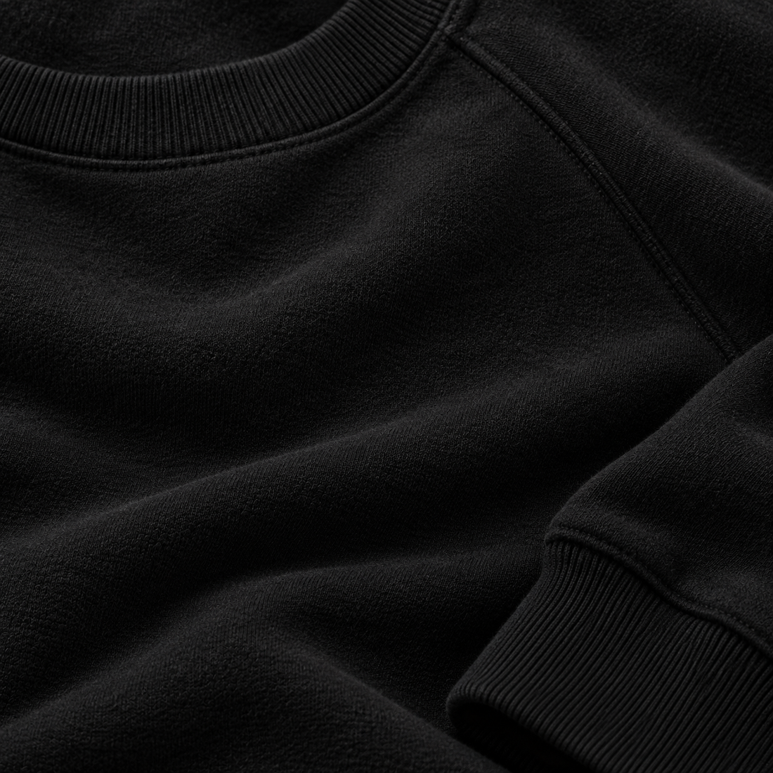 Sweatshirt til dame med raglanærmer og rund hals