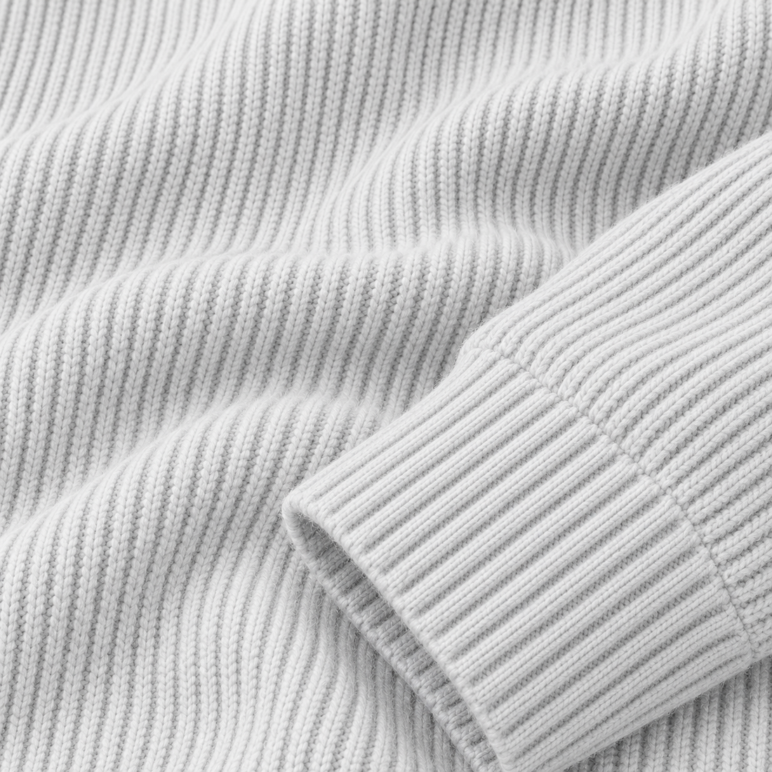 Strikket herresweater med halv lynlås