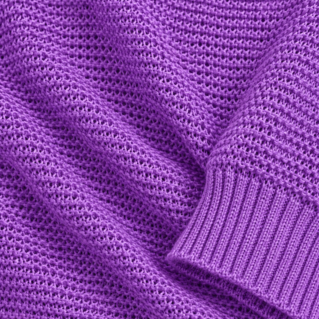 Glatstrikket sweater til dame