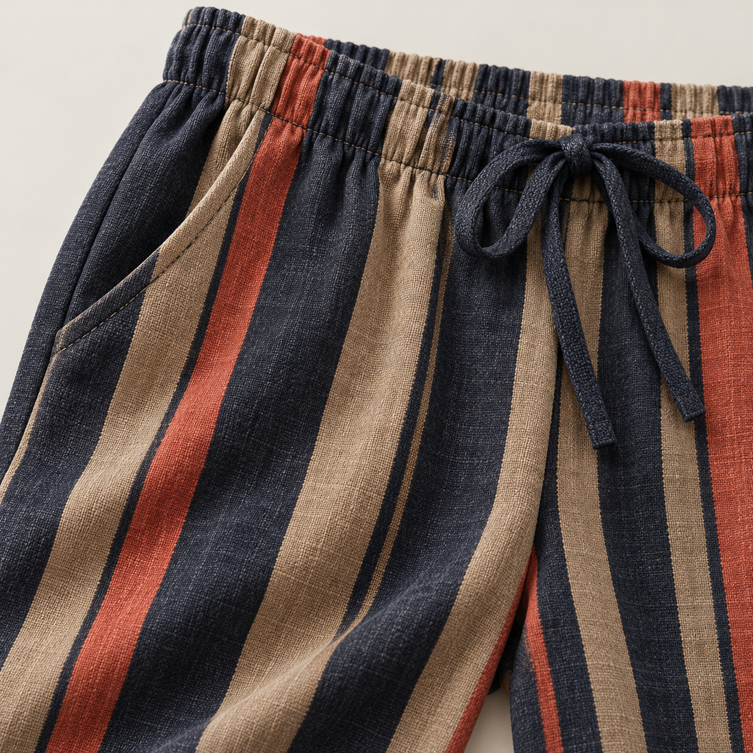 Slim fit damebukser med snøre i taljen