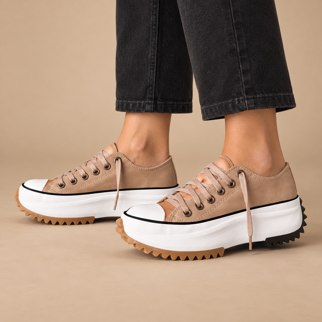 Sneakers til dame med svangstøtte