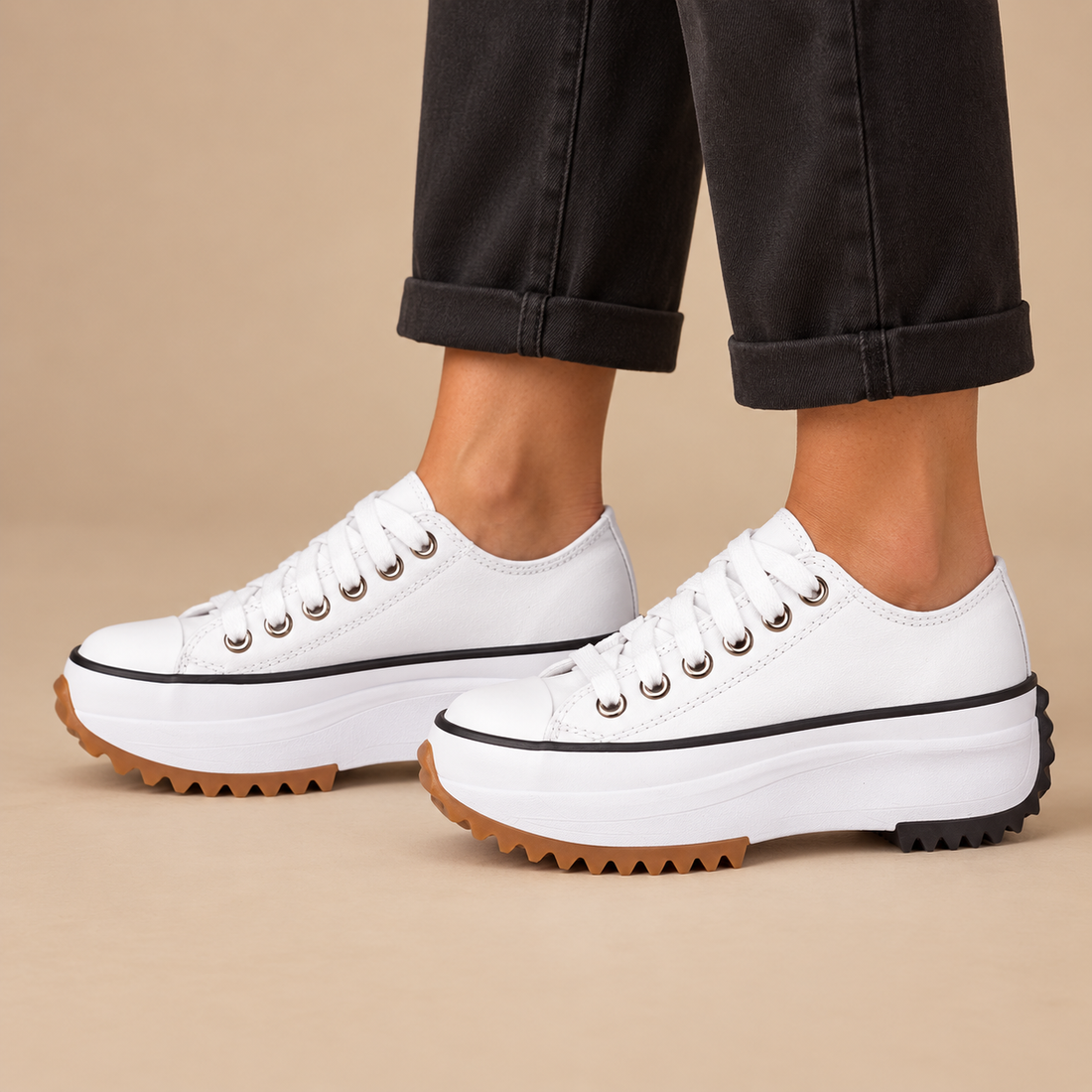 Sneakers til dame med svangstøtte