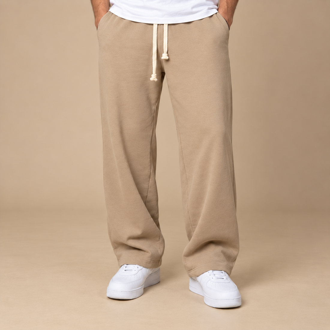 Vide herrebukser med snøre i linningen