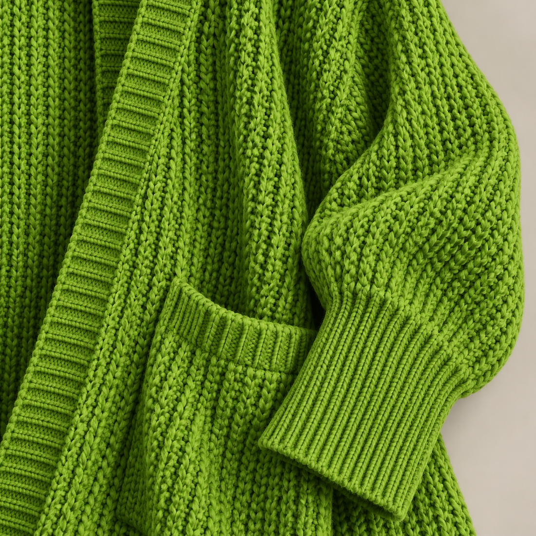 Lang oversized strikcardigan til dame