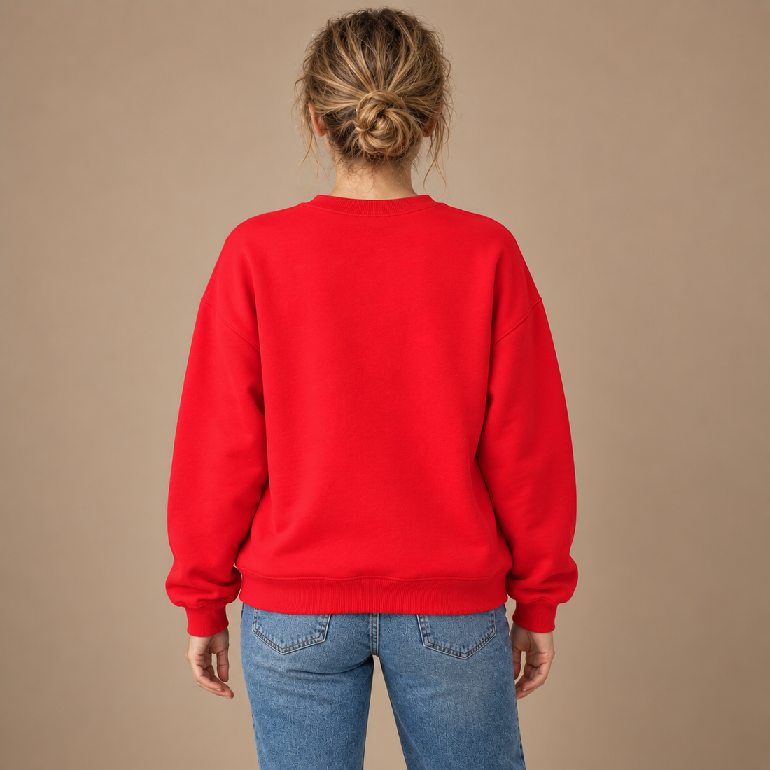 Sweatshirt til dame med løs pasform