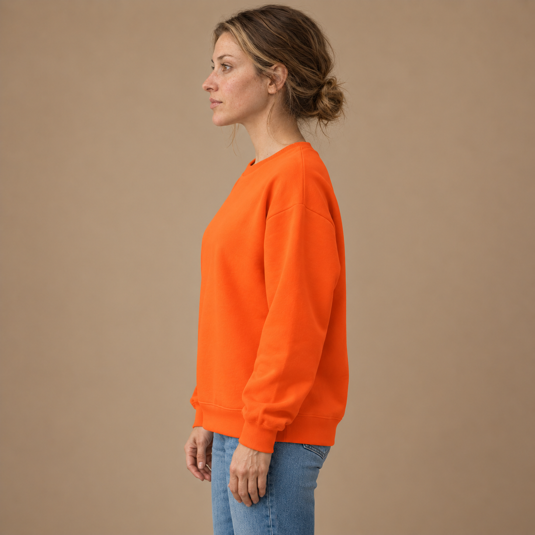 Sweatshirt til dame med løs pasform