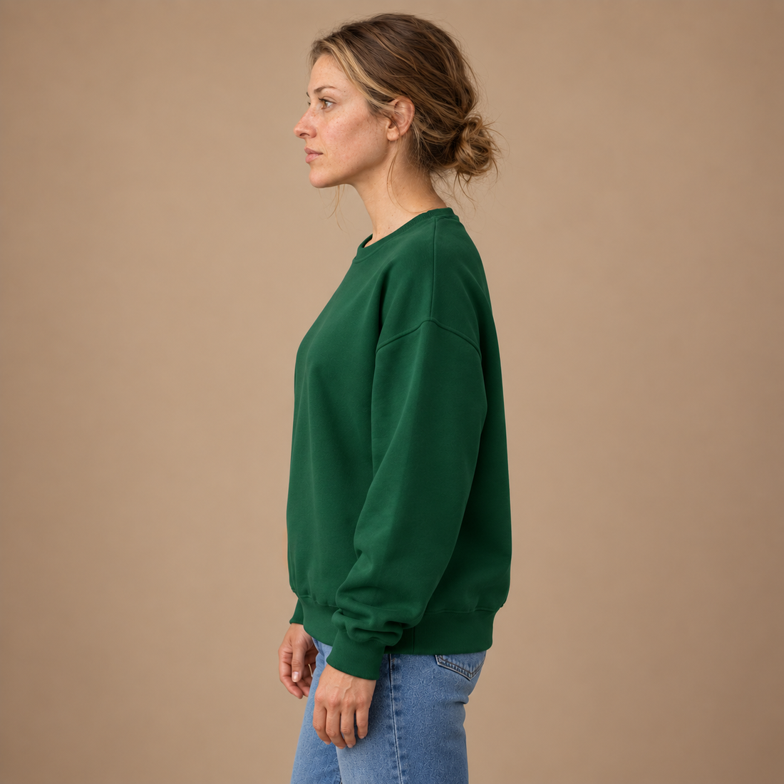 Sweatshirt til dame med løs pasform