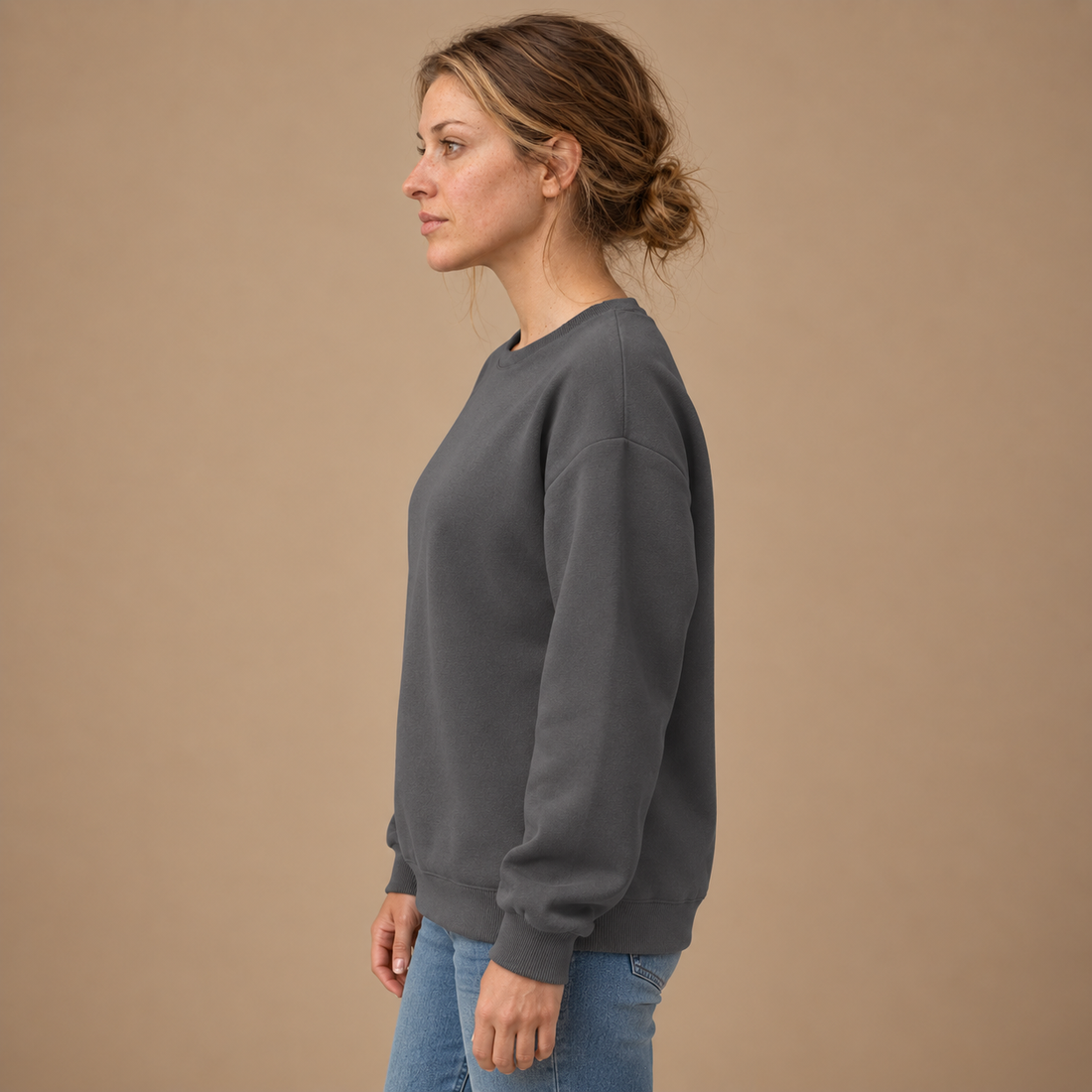 Sweatshirt til dame med løs pasform