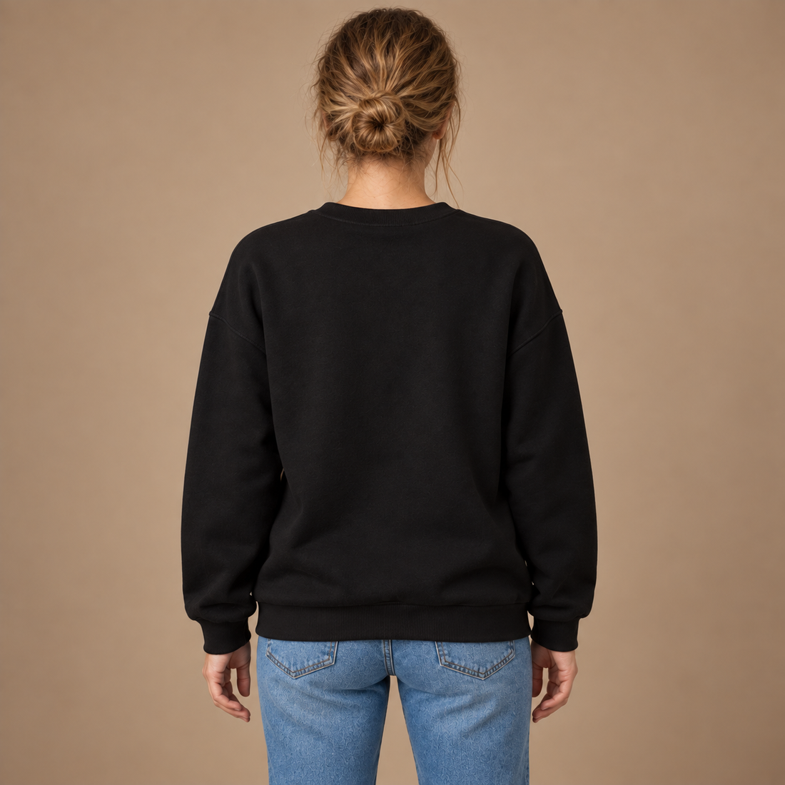 Sweatshirt til dame med løs pasform