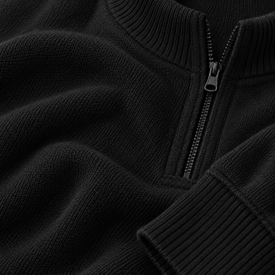 Herresweater med gennemgående lynlås