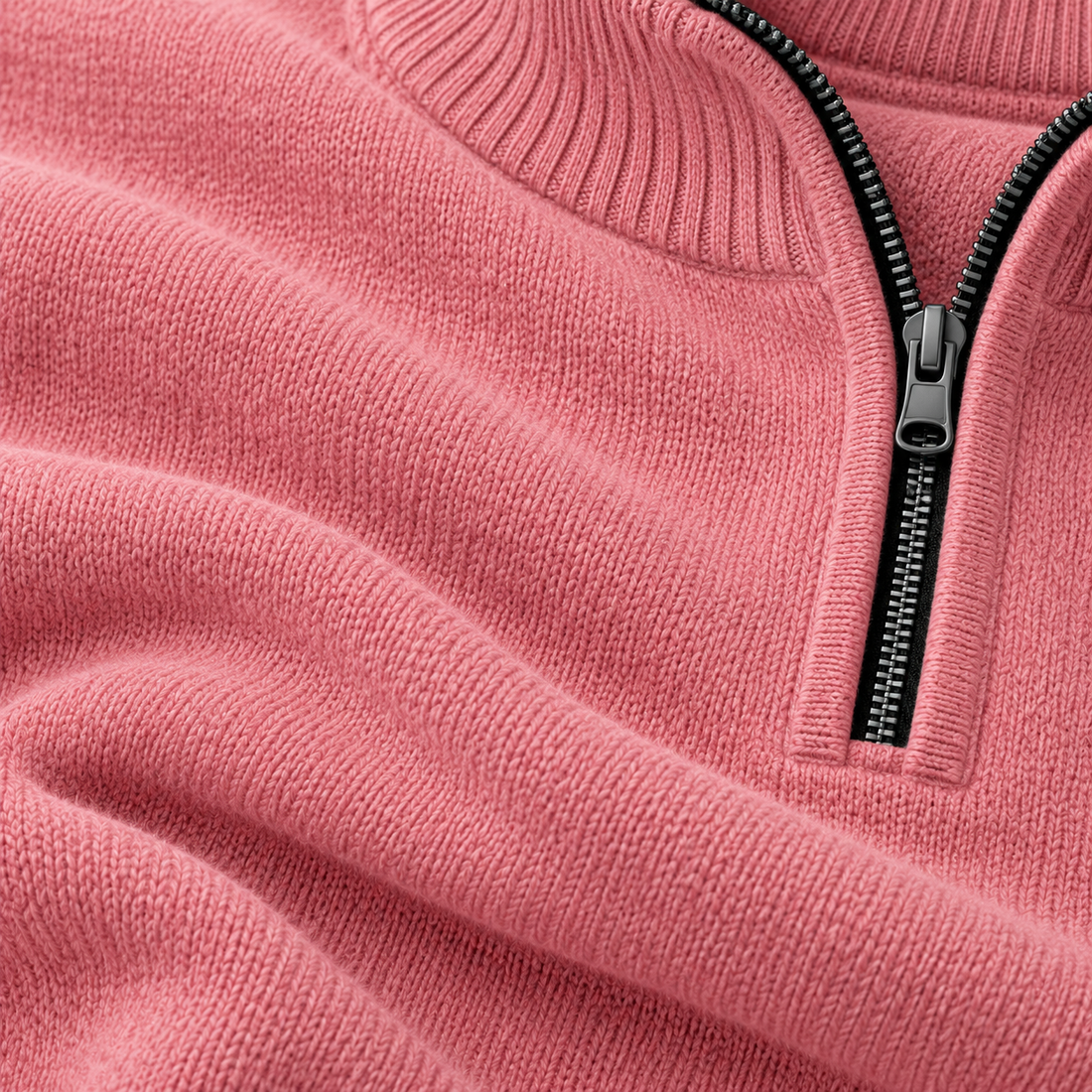 Herresweater med gennemgående lynlås