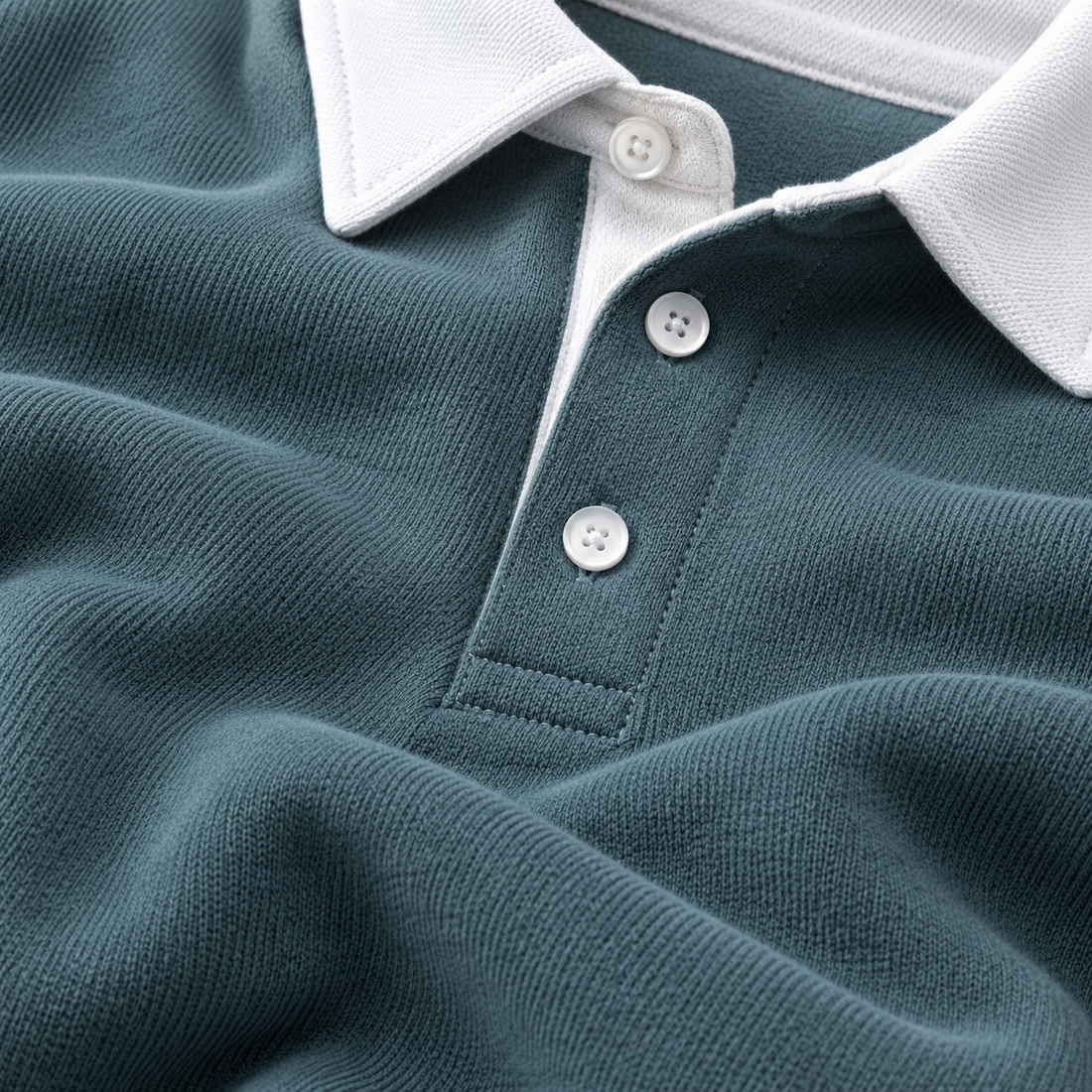 Herresweater med krave og slank pasform