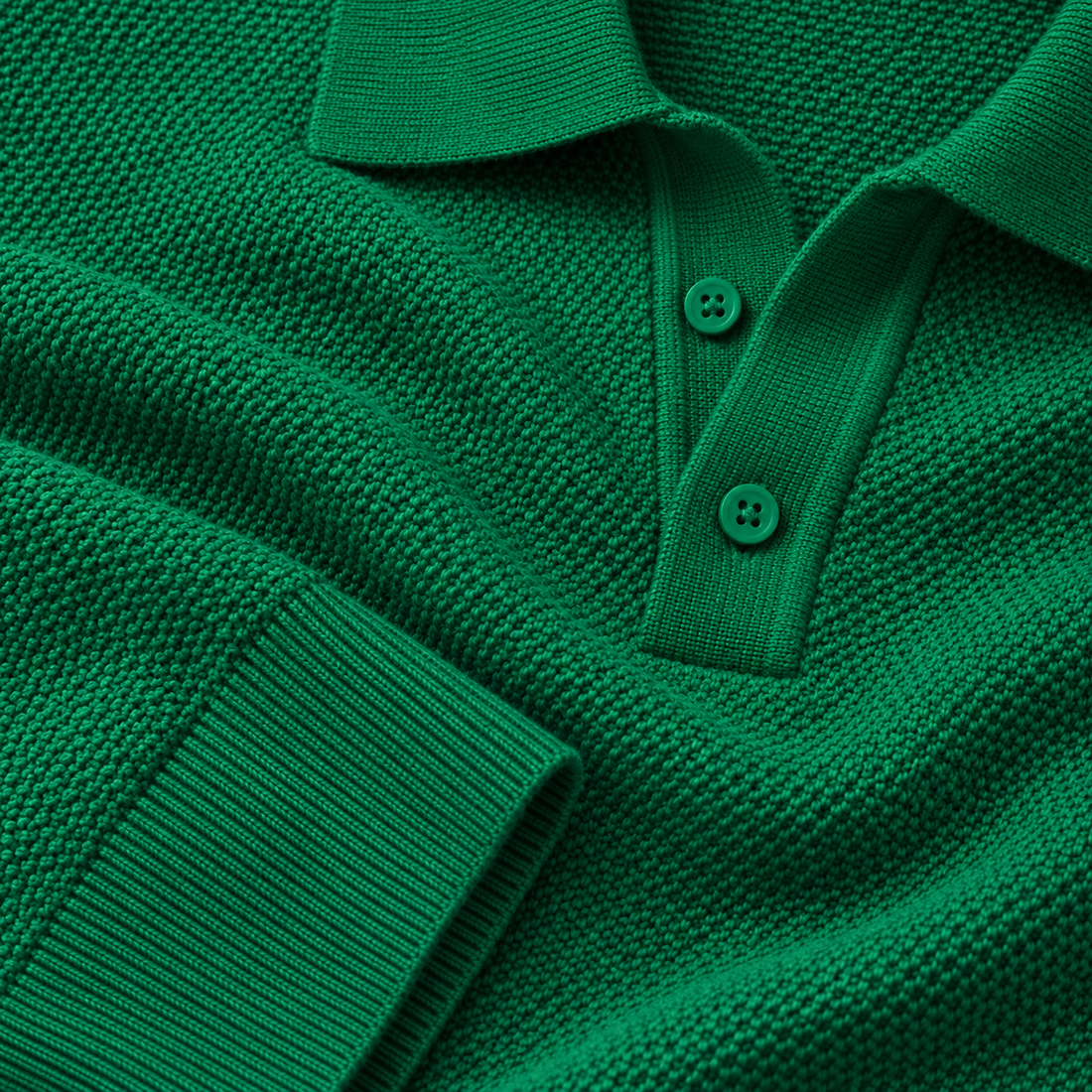 Herresweater med polokrave
