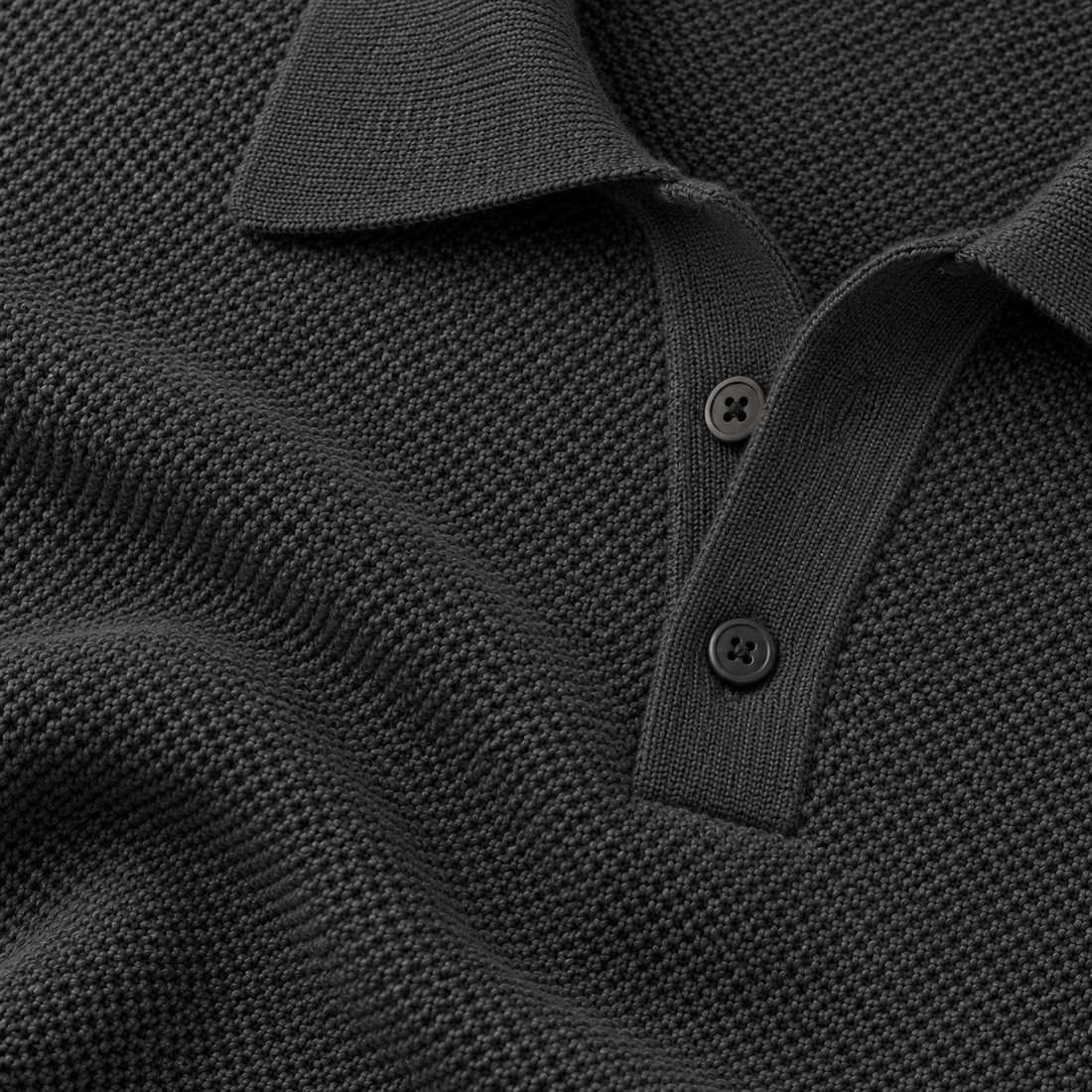 Herresweater med polokrave