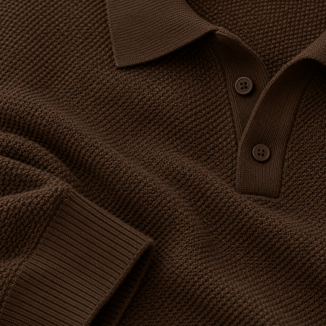 Herresweater med polokrave