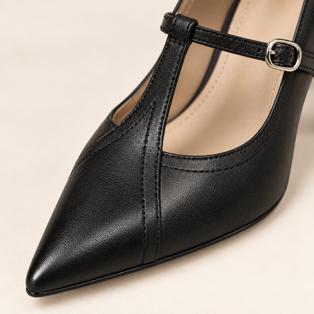Vintage pumps til dame med T-rem