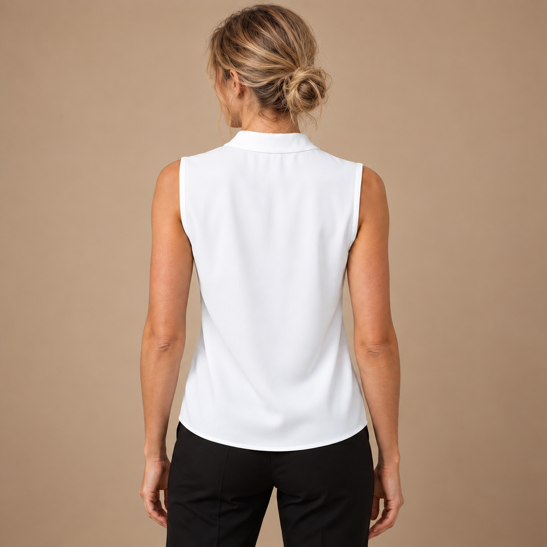 Plisseret bluse til dame