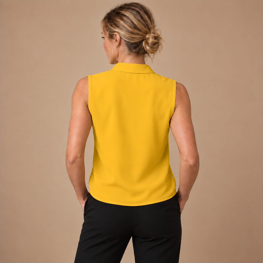Plisseret bluse til dame