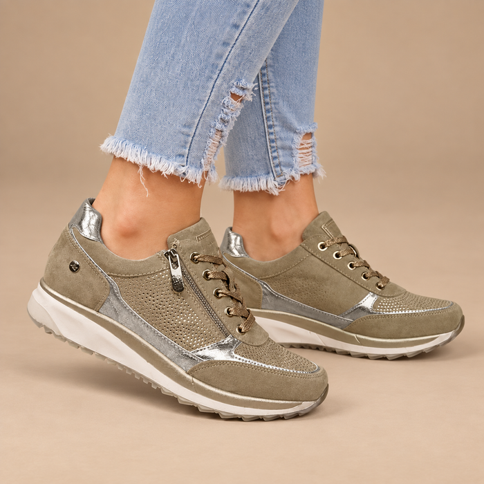 Ortopædiske sneakers til dame med lynlås