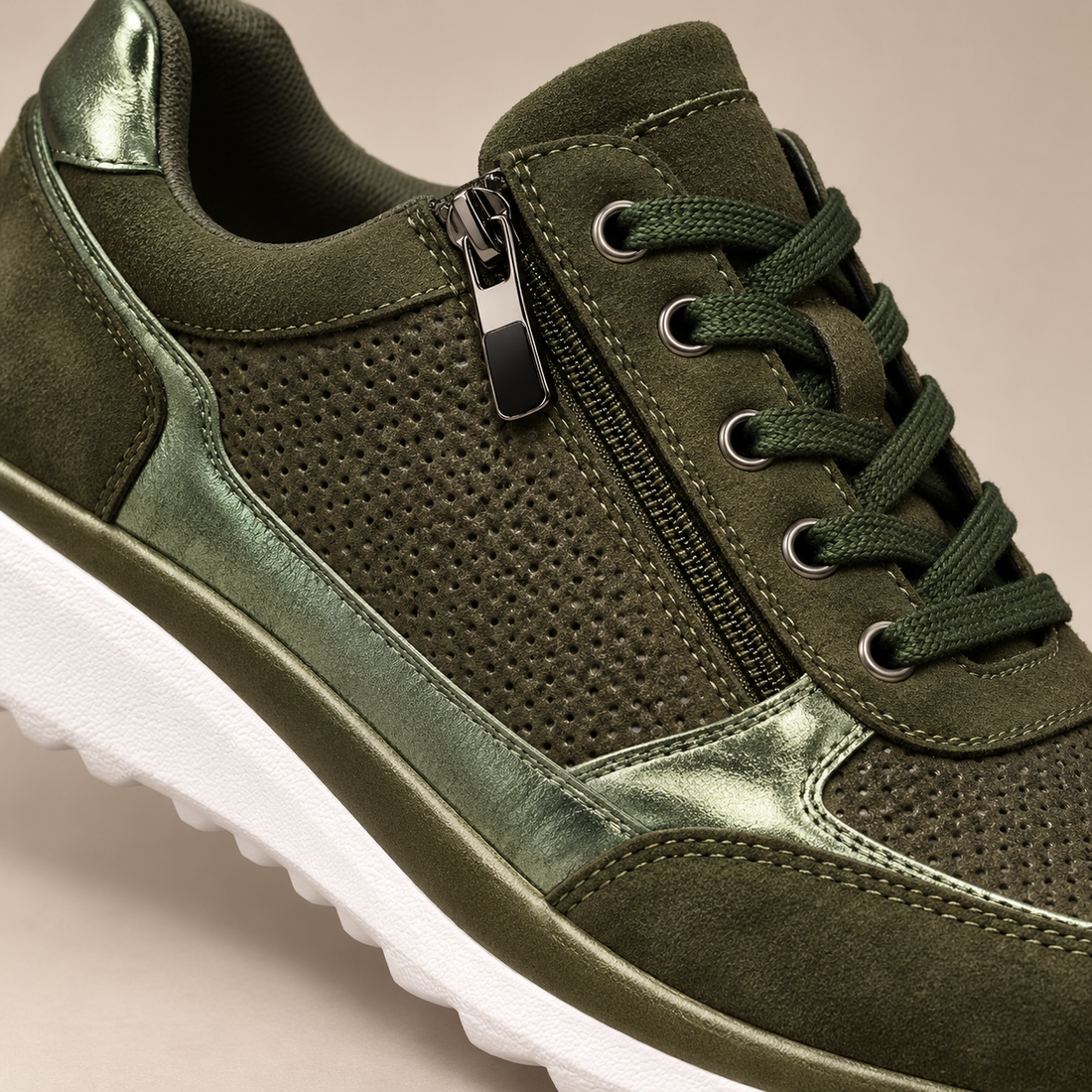 Ortopædiske sneakers til dame med lynlås