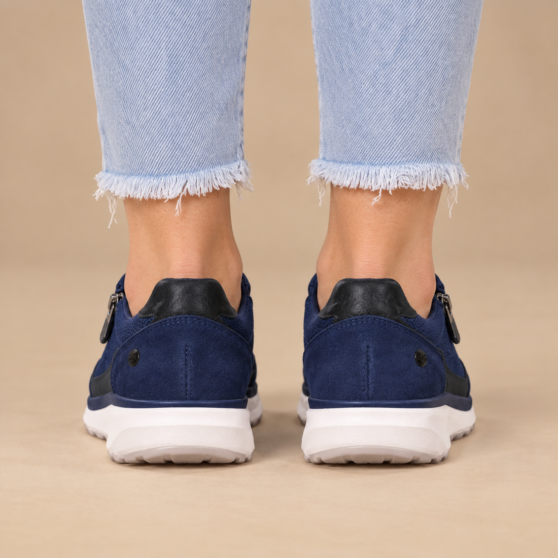 Ortopædiske sneakers til dame med lynlås