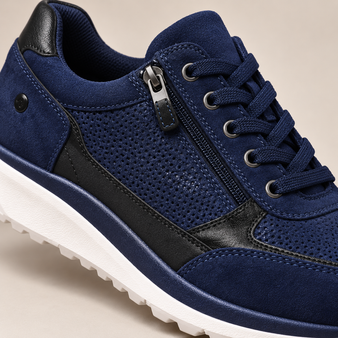 Ortopædiske sneakers til dame med lynlås