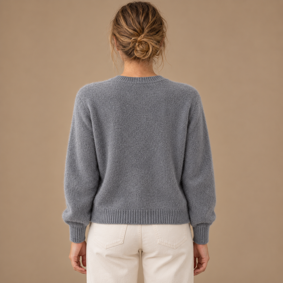 Strikcardigan til dame med knapper