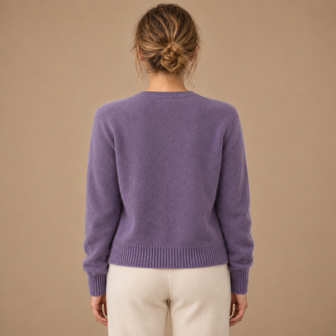Strikcardigan til dame med knapper