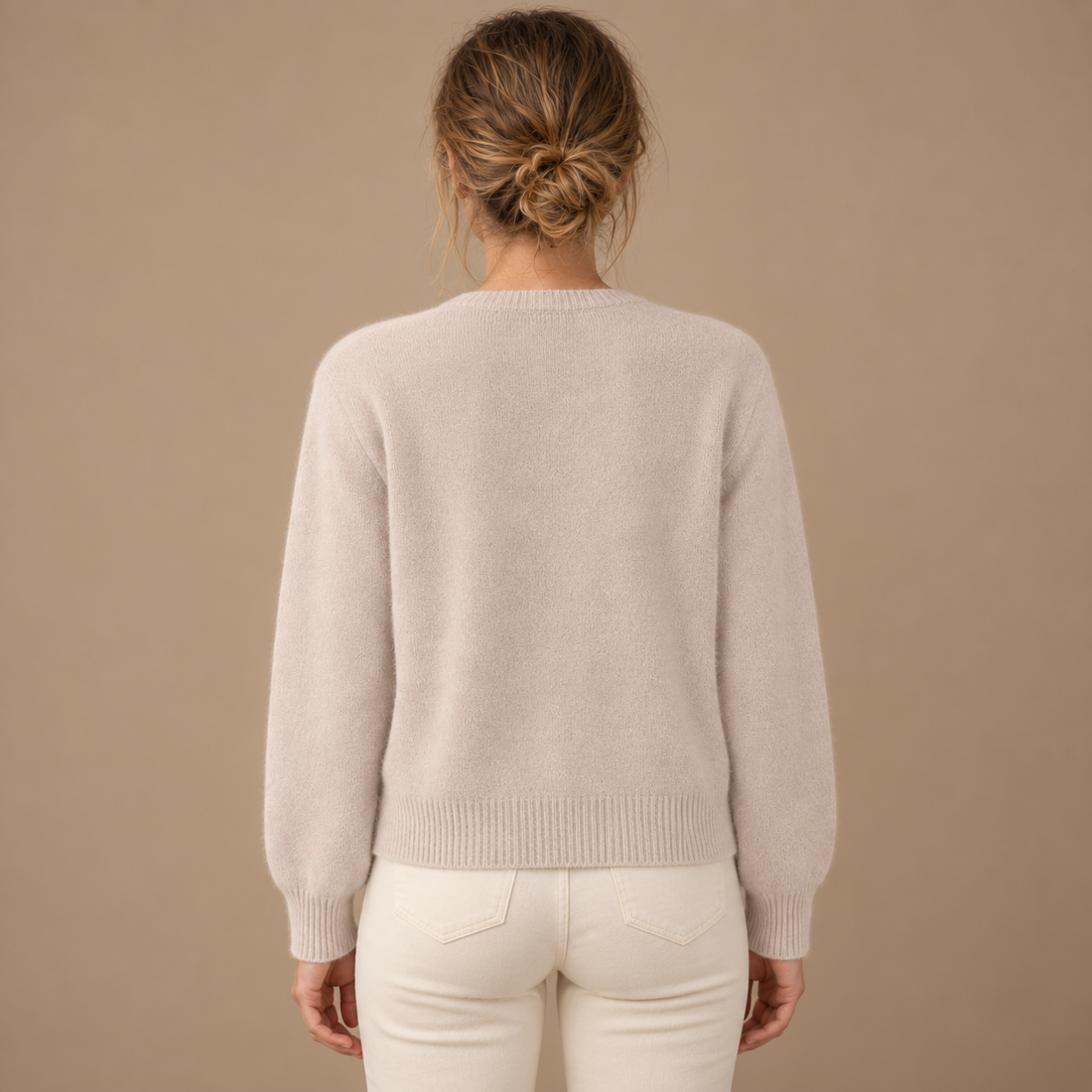 Strikcardigan til dame med knapper
