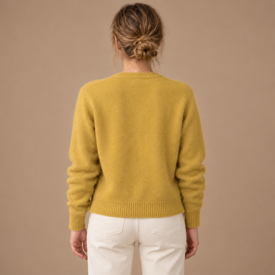 Strikcardigan til dame med knapper