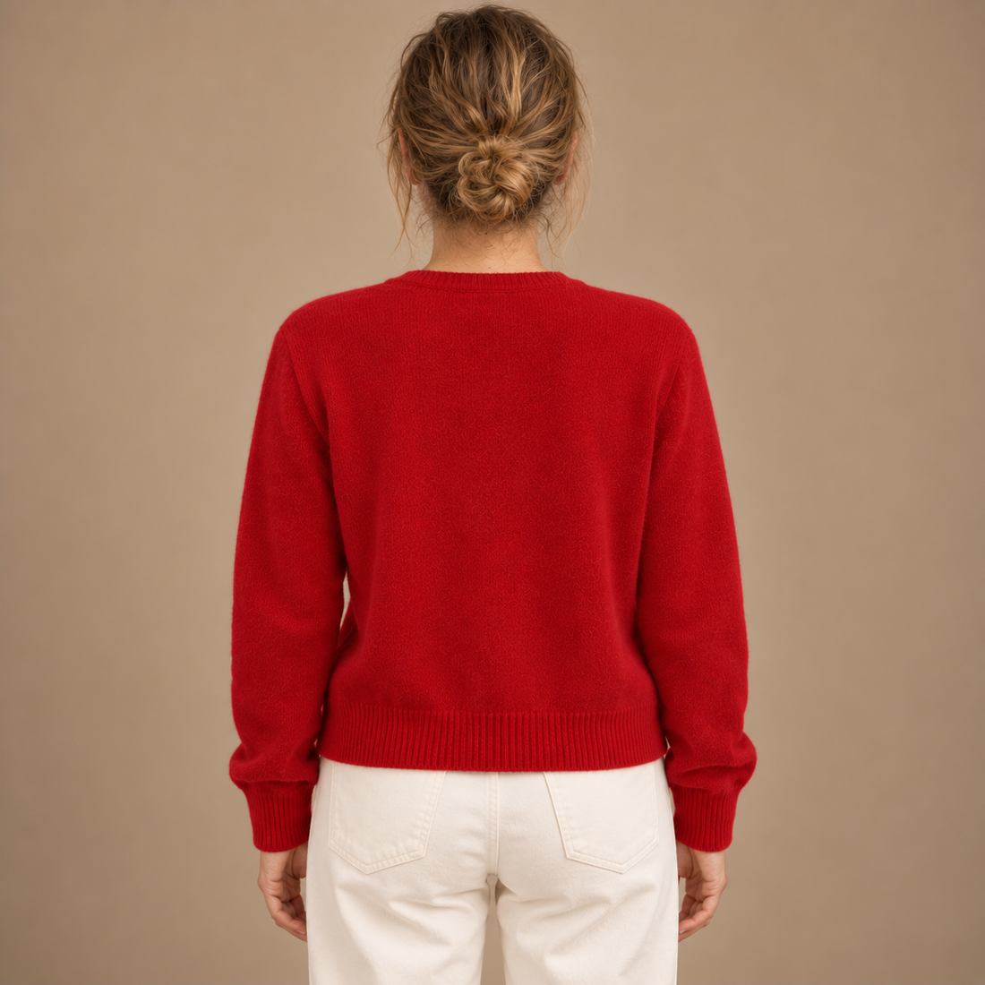 Strikcardigan til dame med knapper