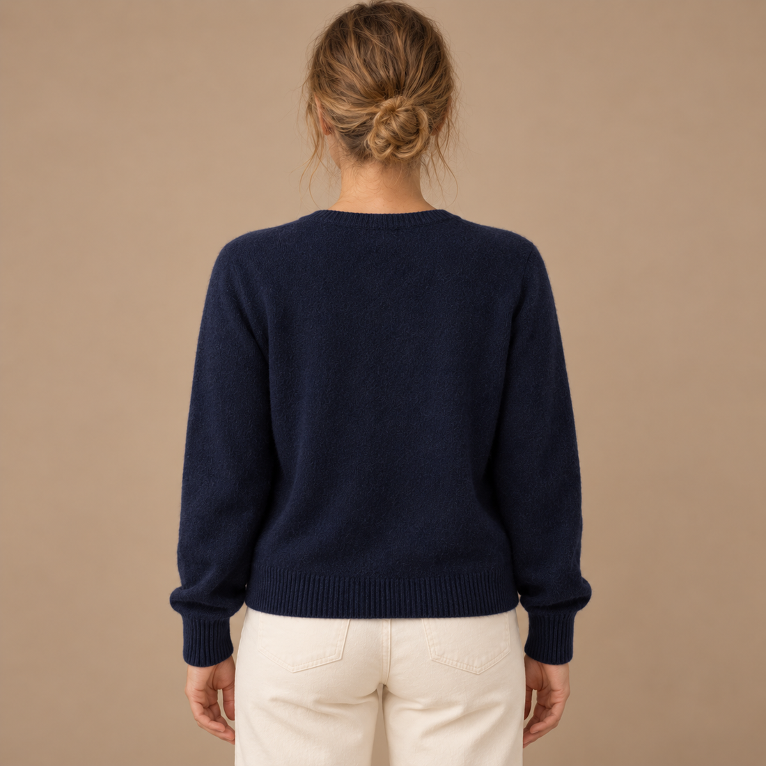 Strikcardigan til dame med knapper
