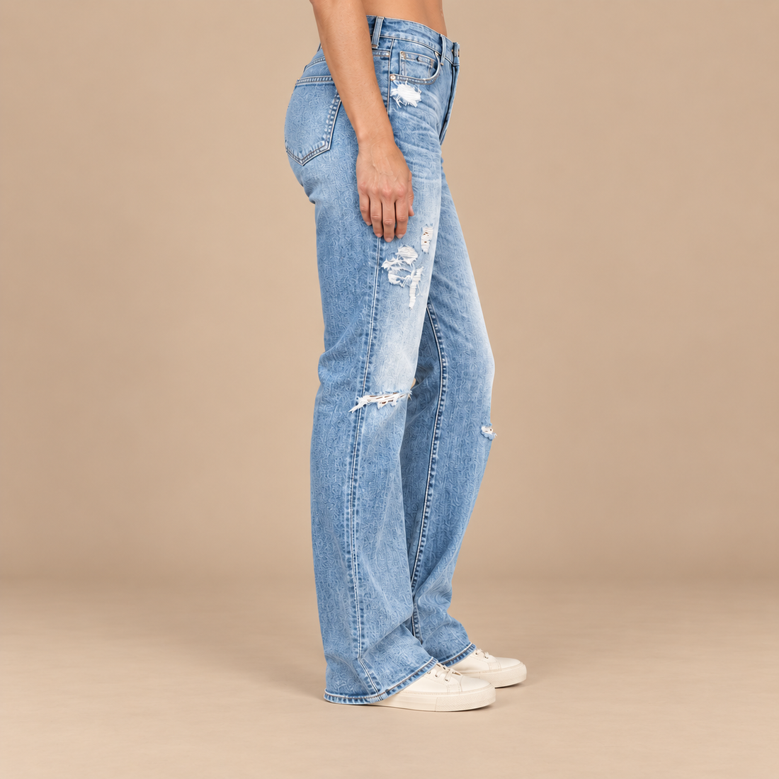 Damejeans med figurnær pasform