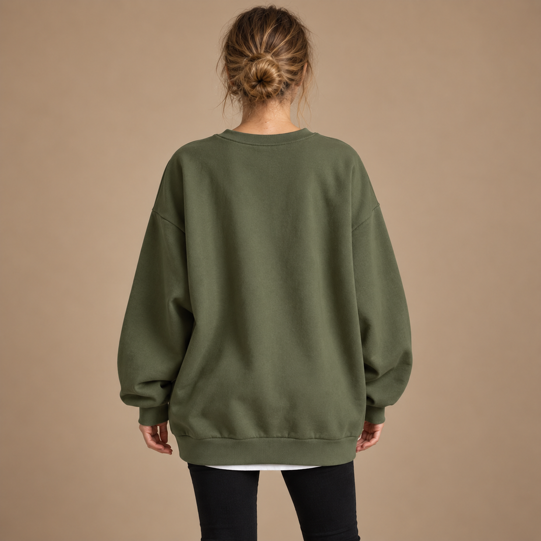 Oversized damesweater med luftig overflade